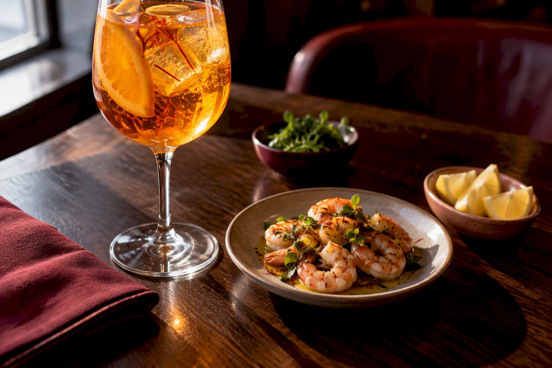 Accords spritz safran : quoi servir avec ce cocktail au bar