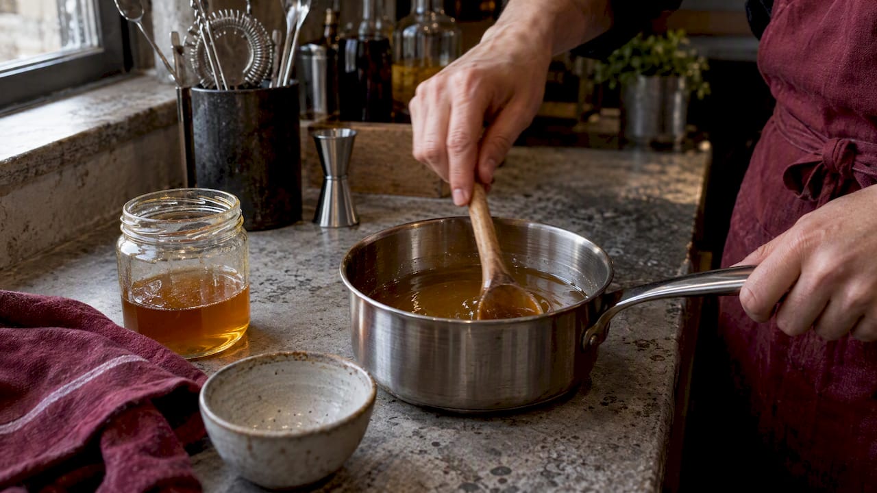 Sirop de miel pour cocktails : ratios, recettes et conseils de barman